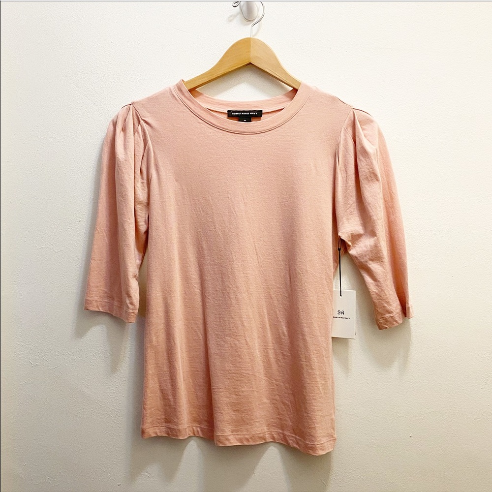 Something Navy || Puff Sleeve Tee